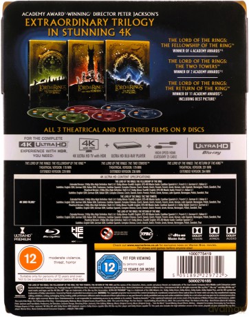 Władca Pierścieni Trylogia (steelbook) [9xBlu-Ray 4K]