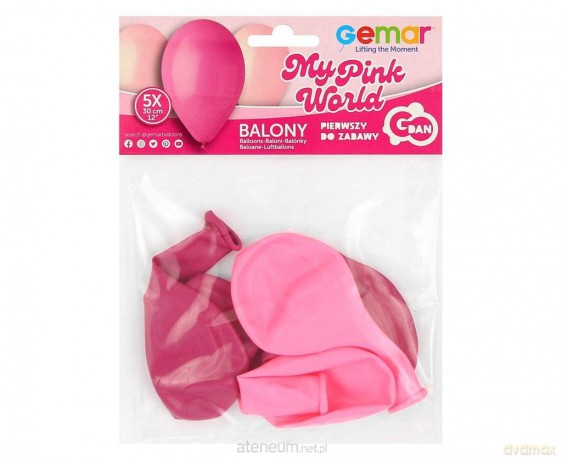 Balony Premium My Pink World różowe 12.5cm 5szt