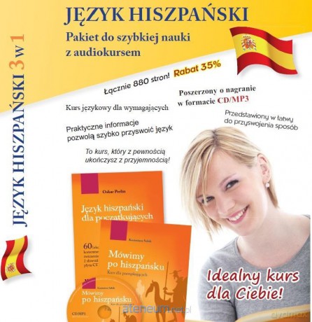 Język hiszpański 3w1 Pakiet + CD - Oskar Perlin, Kazimierz Sabik [KSIĄŻKA]