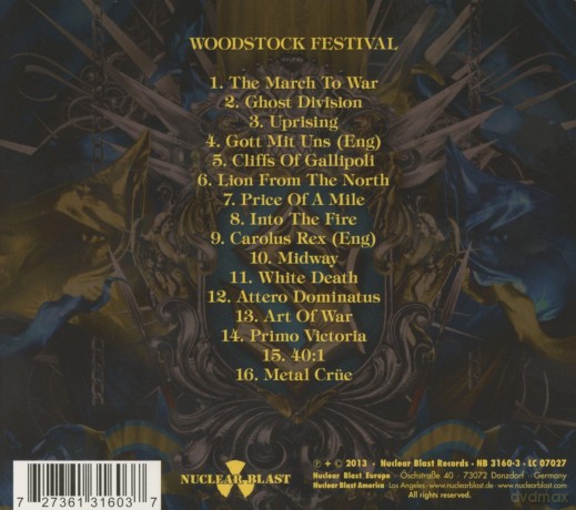 Sabaton: Swedish Empire Live (digipack) [CD]