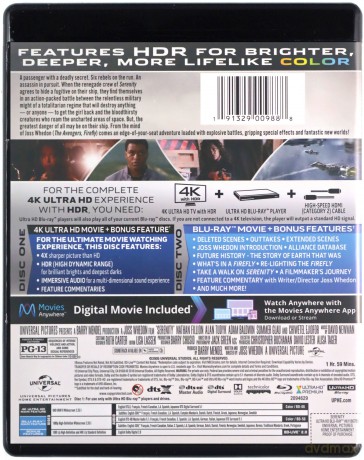 Serenity [Blu-Ray 4K]+[Blu-Ray]