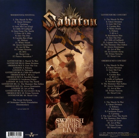 Sabaton: Swedish Empire Live (digibook) [2xBlu-Ray]+[3DVD]+[CD]