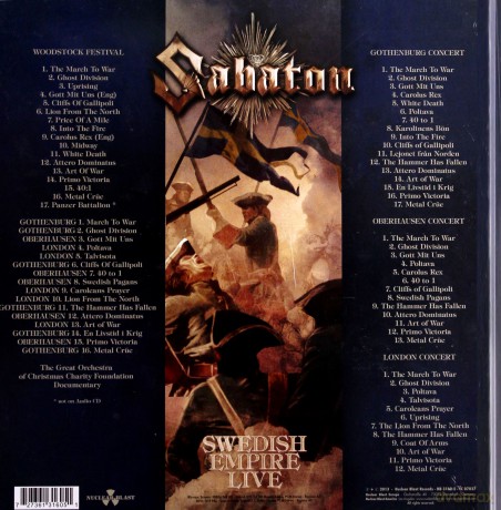 Sabaton: Swedish Empire Live (digibook) [2xBlu-Ray]+[3DVD]+[CD]