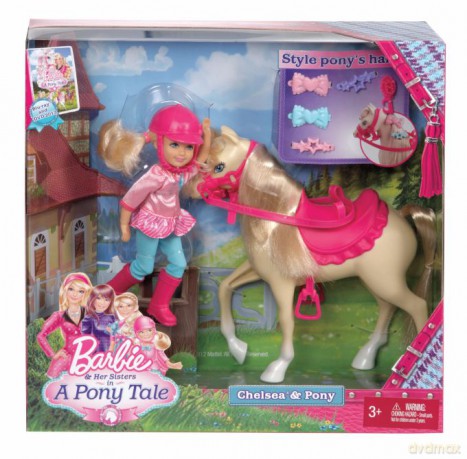 Barbie Lalka Chelsea i Kucyk z filmu X8412 [ZABAWKA]