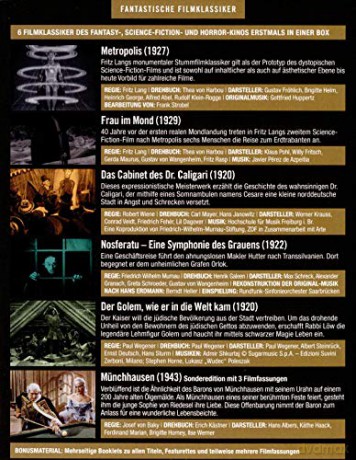 The Cabinet of Dr. Caligari / Nosferatu / Metropolis / Frau im Mond / The Adventures of Baron Munchausen (Gabinet doktora Caligari / Nosferatu - symfonia grozy / Metropolis / Kobieta na Księżycu) [8xBlu-Ray]