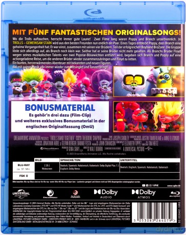 Trolls Band Together (Trolle 3) [Blu-Ray]