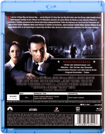The General's Daughter (Sprawa honoru - Córka generała) [Blu-Ray]
