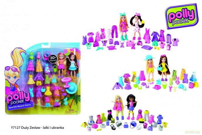 POLLY Pocket Duży zestaw-lalki i ubranka Y7127 [ZABAWKA]