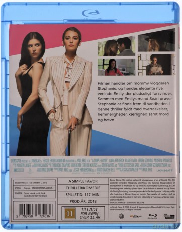 A Simple Favor (Zwyczajna przysługa) [Blu-Ray]