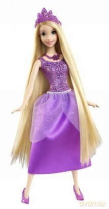 MATTEL Lalka Disney Princess Błyszcząca Roszpunka (X9381) [ZABAWKA]