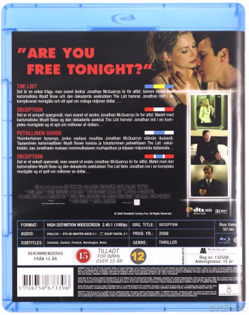 Deception (Uwiedziony) [Blu-Ray]
