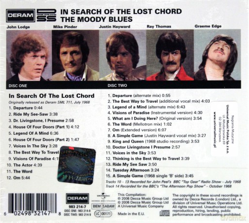 Moody Blues: In Search Of The Lost Chord Deluxe (digipack) [SACD]+[CD]