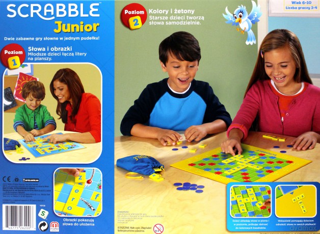 SCRABBLE Gra Scrabble Junior Y9735 [GRA PLANSZOWA]