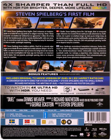 Duel (Pojedynek na szosie) (steelbook) [Blu-Ray 4K]+[Blu-Ray]