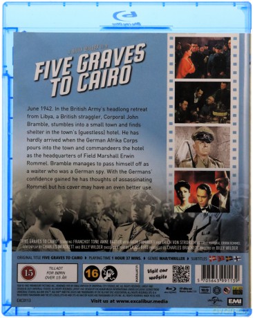 Five Graves to Cairo (Pięć grobów na drodze do Kairu) [Blu-Ray]