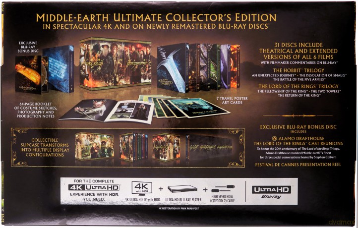 Śródziemie. Kompletna Kolekcja: Hobbit Trylogia | Władca Pierścieni Trylogia [BOX] [15xBlu-Ray 4K]+[16xBlu-Ray]