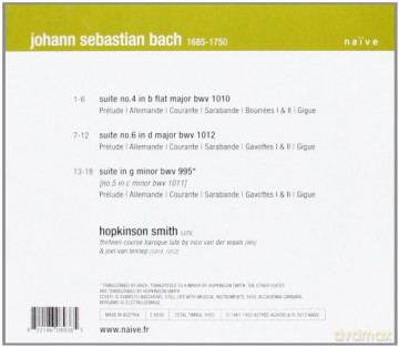 Hopkinson Smith: Bach Suites 4,5,6 [CD]