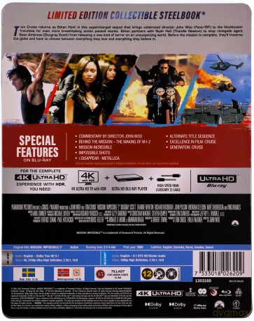 Mission: Impossible 2 (steelbook) [Blu-Ray 4K]+[Blu-Ray]