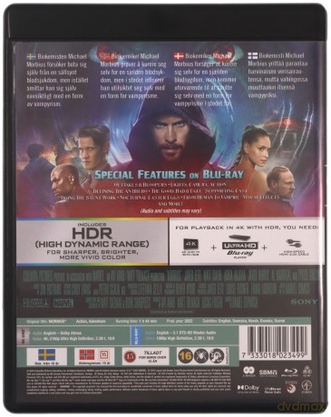 Morbius [Blu-Ray 4K]+[Blu-Ray]