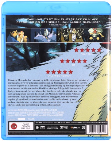 Prinsesse Mononoke (Księżniczka Mononoke) [Blu-Ray]