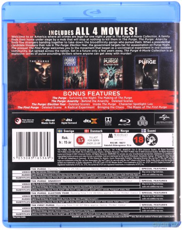 The Purge 1-4 (Noc oczyszczenia 1-4) [4xBlu-Ray]