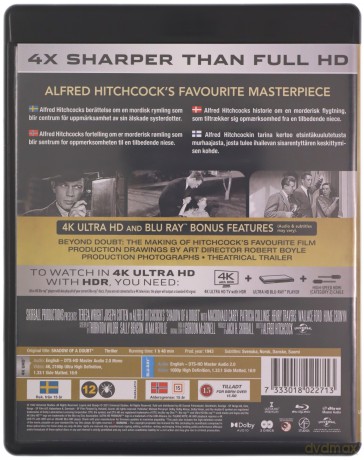 Shadow of a Doubt (Cień wątpliwości) [Blu-Ray 4K]+[Blu-Ray]