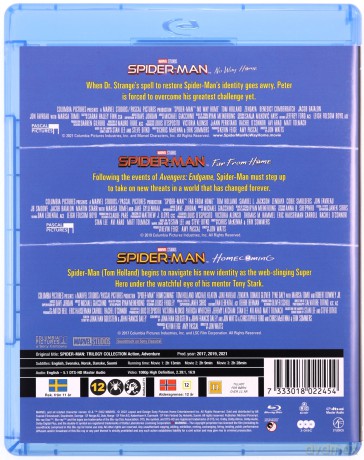 Spider-Man: Homecoming / Spider-Man: Far from Home / Spider-Man: No Way Home [3xBlu-Ray]