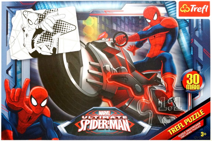 TREFL 30 el. Maxi kontur - Przygody Spidermana (14407) [PUZZLE]