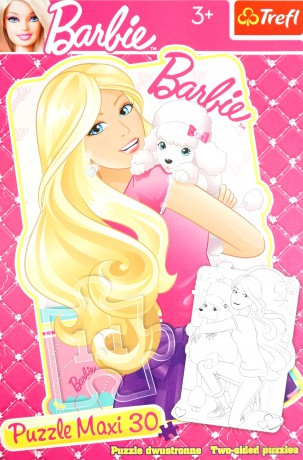 TREFL 30 el. Maxi kontur - Przygody Barbie (14408) [PUZZLE]
