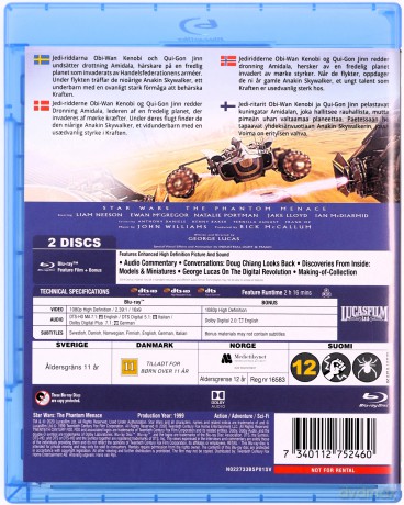Star Wars: Episode I - The Phantom Menace (Gwiezdne wojny: Część I - Mroczne widmo) [2xBlu-Ray]