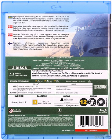 Star Wars: Episode VI - Return of the Jedi (Gwiezdne wojny: Część VI - Powrót Jedi) [Blu-Ray]