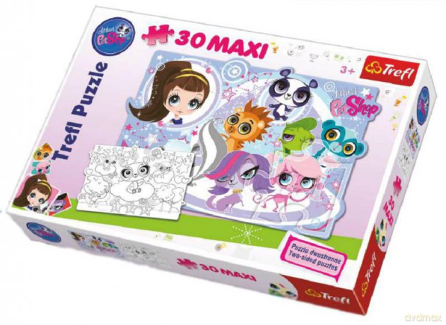 TREFL 30 el. Maxi kontur - Przygody milusińskich zwierzątek (Littlest Pet Shop) (14409) [PUZZLE]