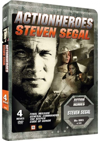 Steven Seagal: Action Heroes - Code of Honor / The Keeper / General Commander / Final Mission (Kodeks sprawiedliwego / Cena powrotu / Naczelny dowódca / Wyniszczenie) (steelbook) [BOX] [4DVD]