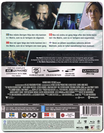 The Matrix Resurrections (Matrix: Zmartwychwstania) (steelbook) [Blu-Ray 4K]+[Blu-Ray]
