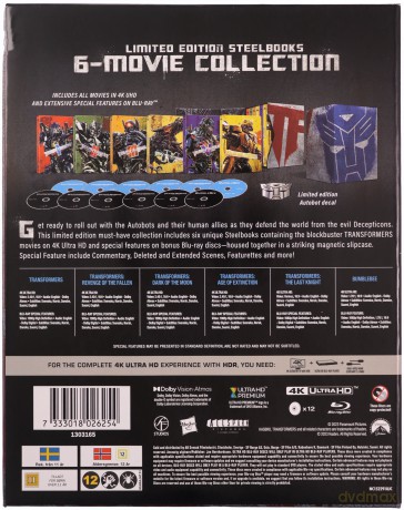 Transformers 6 Movie Collection (steelbook) [BOX] [6xBlu-Ray 4K]+[6xBlu-Ray]
