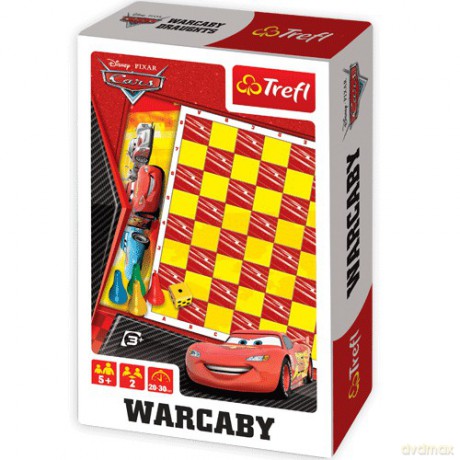 TREFL Warcaby / Draughts Cars podróżna (00843) (Disney) (Auta) [GRA]