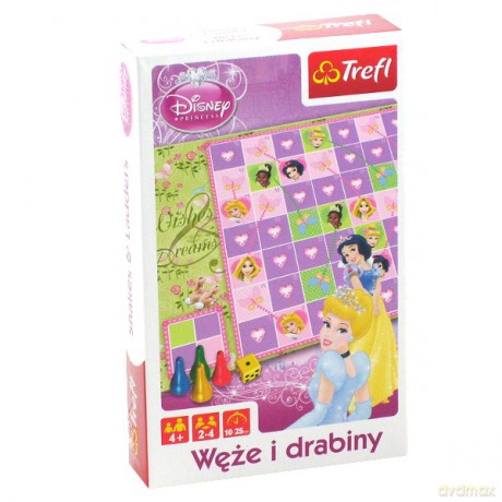 TREFL Węże i drabiny / Snakes and Ladders Princess podróżna (00848) (Disney) [GRA]