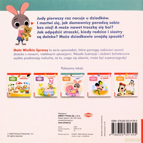 Disney maluch Małe wielkie sprawy Judy nocuje u dziadków GRO-9116 [KSIĄŻKA]