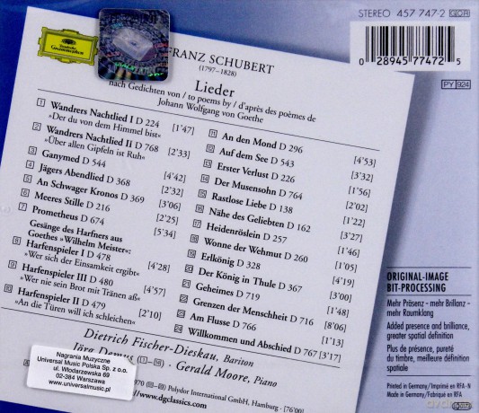 Moore Fischer-Diskau: Schubert-Lieder [CD]
