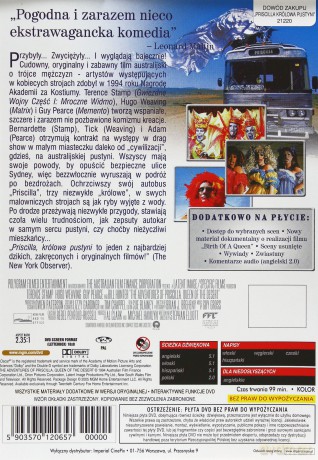 Priscilla: Królowa pustyni (polski lektor) [DVD]