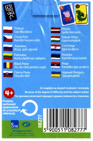 TREFL Karty Piotruś Świnka Peppa (08277) [KARTY]