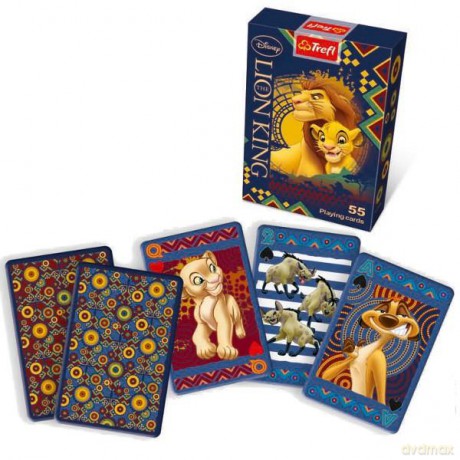 TREFL Karty do gry 55 listków Król Lew Retro (Disney) (08285) [KARTY]