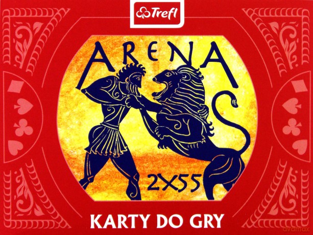 TREFL Karty 2x55 el. listków Standardowe Arena (08316) [KARTY]