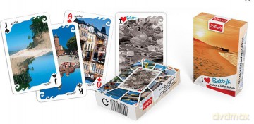 TREFL Karty 55 listków - Kocham Polskę - Bałtyk Zachód Słońca (08363) [KARTY]