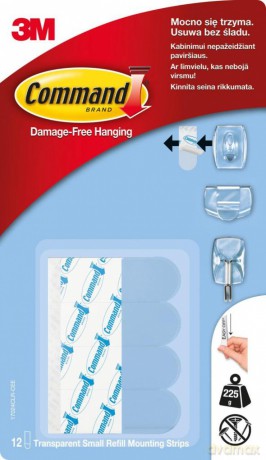 Paski wymienne 12 szt. Command transparentne