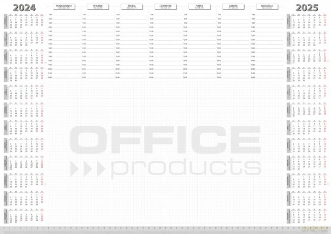 Podkładka A2 na biurko Office Products 2024/2025 biała