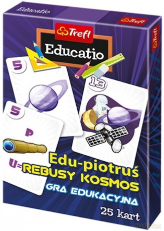 TREFL Karty Edu Piotruś Kosmos (08435) [KARTY]