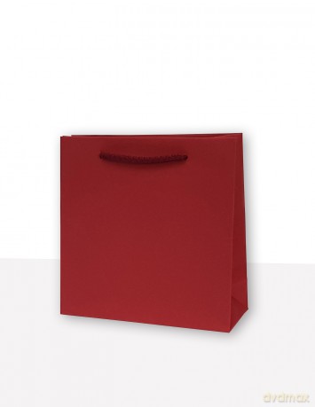 Torebka prezentowa jednobarwna CD bordo 10 sztuk