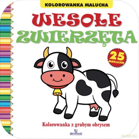 Wesołe zwierzęta. Kolorowanka z grubym obrysem - Ewelina Chmielińska [KSIĄŻKA]