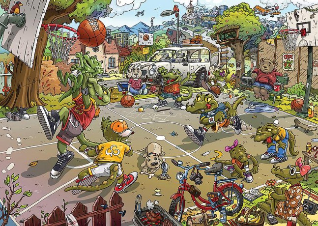 TREFL RODZINNE 410 el. Koszykówka (12054) [PUZZLE]